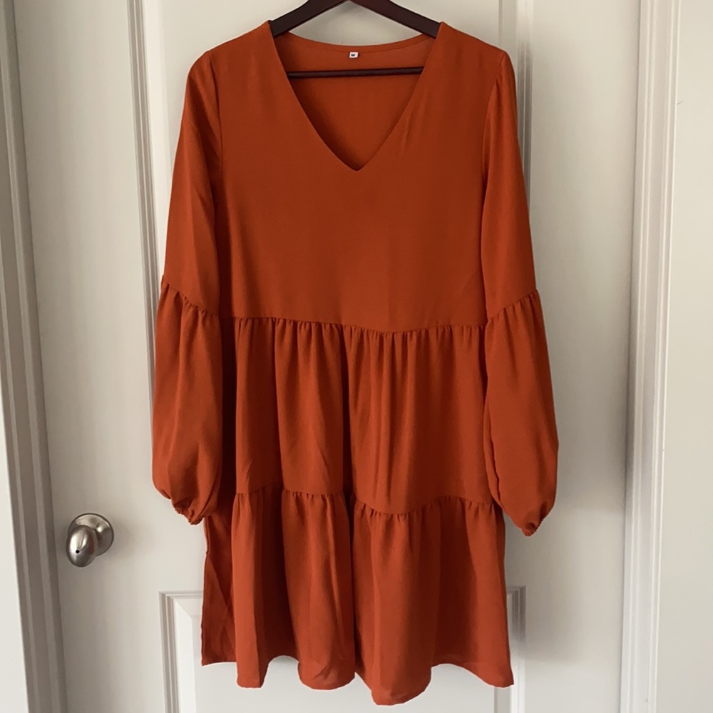 Tan / Camel Shift Tunic Dress